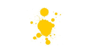 Sarı suluboya beyaz arkaplana sıçradı