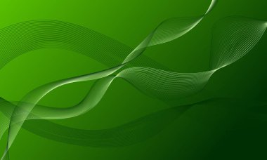 yeşil düz çizgiler yumuşak eğimli soyut arkaplan eğrileri sallıyor