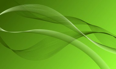 yeşil düz çizgiler yumuşak gradyan soyut arkaplanda eğriler sallıyor