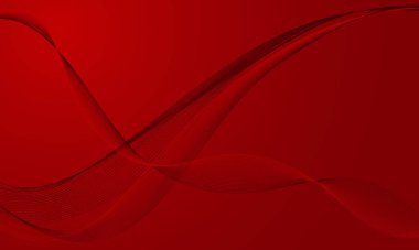 Soyut kırmızı düz çizgiler yumuşak eğimli arkaplan eğrileri sallıyor