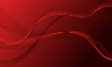 Kırmızı çizgiler düz eğimli soyut arkaplan eğrileri oluşturur