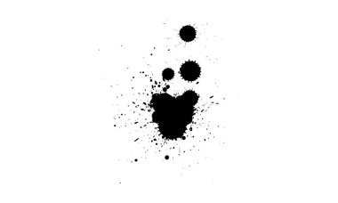 Siyah mürekkep beyaz zemine sıçradı.