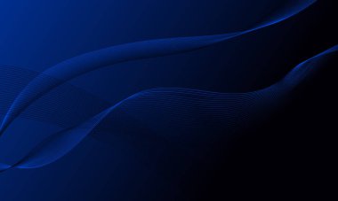 Mavi çizgiler eğrileri düzgün eğimli soyut arkaplan ile dalgalandırır
