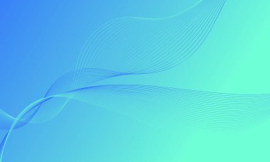 yeşil mavi yumuşak çizgiler dalga eğrileri soyut arkaplan eğrisi