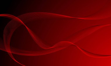 kırmızı düz çizgiler düz gradyan soyut arkaplan üzerinde eğriler sallıyor