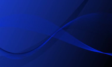 Mavi çizgiler eğrileri düzgün eğimli soyut arkaplan ile dalgalandırır