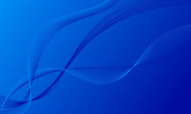 Mavi çizgiler yumuşak gradyan soyut arkaplan ile eğriler sallıyor