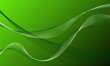 yeşil düz çizgiler eğrileri soyut arkaplan ile dalgalandırır