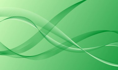 yeşil yumuşak çizgiler eğrileri soyut arkaplan ile dalgalandırır