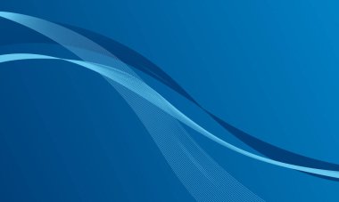 Mavi ışık çizgileri yumuşak gradyan soyut arkaplan ile eğriler sallıyor