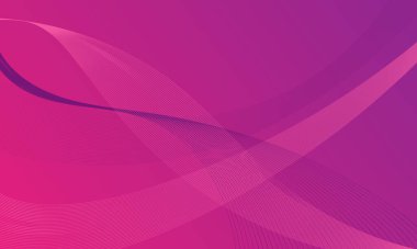 Pembe menekşe çizgileri düz gradyan soyut arkaplan üzerinde eğriler sallıyor