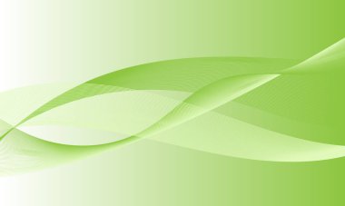 yeşil ışık iş hatları yumuşak gradyan soyut arka planda eğriler sallıyor