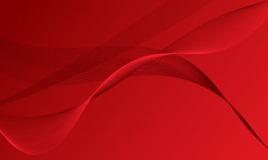 Kırmızı çizgiler düz eğimli soyut arkaplan eğrileri oluşturur
