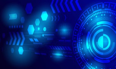 mavi tekoloji çizgileri devre bağlantı ağı soyut arkaplan