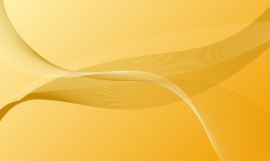 Sarı çizgiler düz eğimli soyut arkaplan eğrileri oluşturur