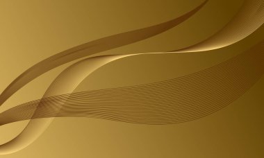 Altın çizgiler düz gradyan soyut arkaplan eğrileri