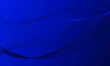 Mavi çizgiler eğrileri düzgün eğimli soyut arkaplan ile dalgalandırır