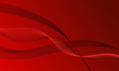Kırmızı çizgiler düz eğimli soyut arkaplan eğrileri oluşturur