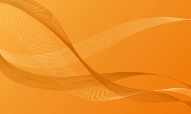 turuncu düz çizgiler yumuşak gradyan soyut arkaplanda kıvrımlar oluşturur