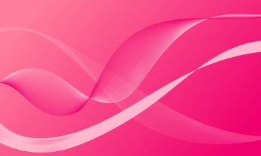 Pembe çizgiler düz gradyan soyut arkaplan eğrilerini dalgalandırır