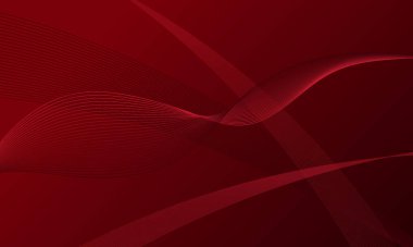 Kırmızı iş hatları yumuşak eğimli soyut arkaplan eğrileri sallıyor