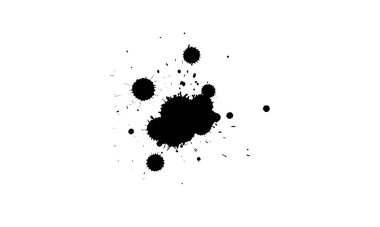 beyaz arkaplanda siyah suluboya fırça resmi