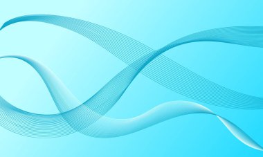 blue light with lines wave curves on smooth gradient abstract background clipart