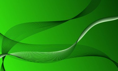 yeşil iş hatları gradyan soyut arkaplan üzerinde eğriler sallıyor