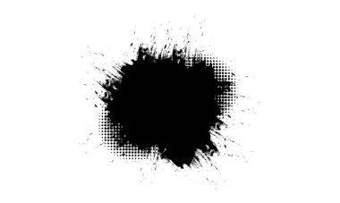 siyah fırça boyama sanatı grunge grafik ögesi;