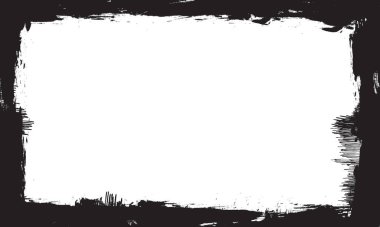 siyah fırça çizgileri boş alan çerçeve çerçeve sanatsal boyama