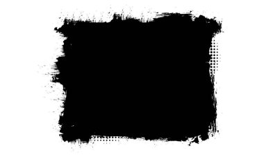 siyah sancak etiketi fırçalanmış sanatsal grafik ögesi