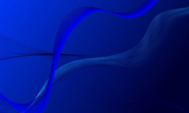 mavi düz çizgiler düz gradyan soyut arkaplan üzerinde eğriler sallıyor
