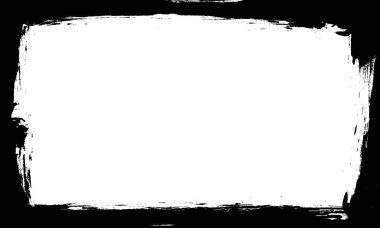 siyah fırçalanmış çerçeve boş çerçeve sanatsal grunge grafik elementi