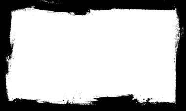 siyah mürekkep boyalı çerçeve grunge grafik elementi