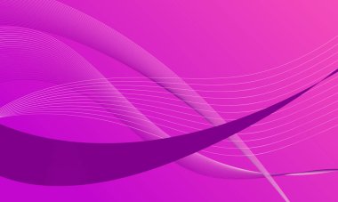 pembe mor düz çizgiler yumuşak gradyan soyut arkaplan üzerinde eğriler sallıyor