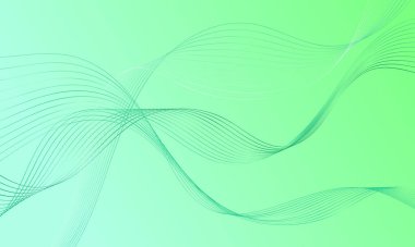yeşil ışık çizgileri yumuşak gradyan soyut arkaplanda eğriler oluşturur