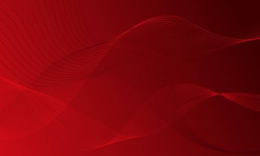 Yumuşak gradyan soyut arkaplanda kırmızı düz çizgiler dalgalanır