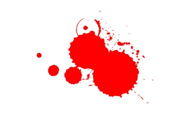 kırmızı suluboya fırça boya sıçrama grunge grafik element sanatsal