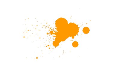 turuncu suluboya fırçalanmış boya sıçraması