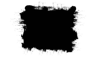 siyah fırça boyama boş sancak etiketi sanatsal grunge kaldırma arkaplan