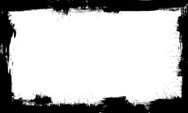 siyah mürekkep fırçası boş çerçeve çerçeve resim grunge grafik element