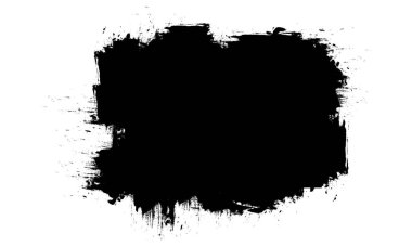 siyah mürekkep boyanmış boş pankart etiketi sanatsal grunge grafik elementi