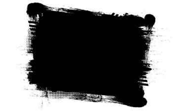 siyah mürekkep boyalı pankart etiketi grunge grafik soyut arkaplan