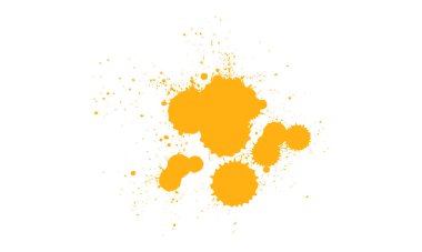 Sarı fırça sıçradı, sıçradı grunge grafik elementi