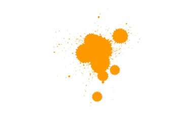 turuncu fırça boya sıçrama sanatsal grunge grafik element