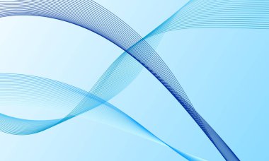 mavi ışık çizgileri gradyan soyut arkaplan üzerinde dalga eğrisi