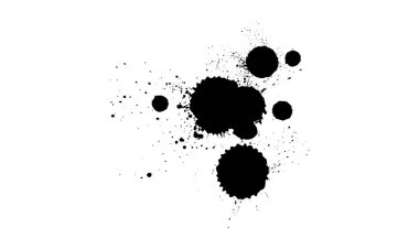 siyah mürekkep fırçalanmış damla sıçrama sanatsal sıçrama