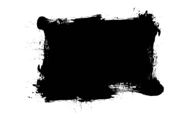 siyah fırçalanmış boş pankart etiketi sanatsal grunge grafik biçimi