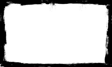 siyah fırça boş çerçeve kenarlık grunge grafik sanatsal element boyama
