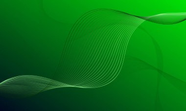 yeşil iş hatları düzgün gradyan soyut arkaplan üzerinde eğriler sallıyor